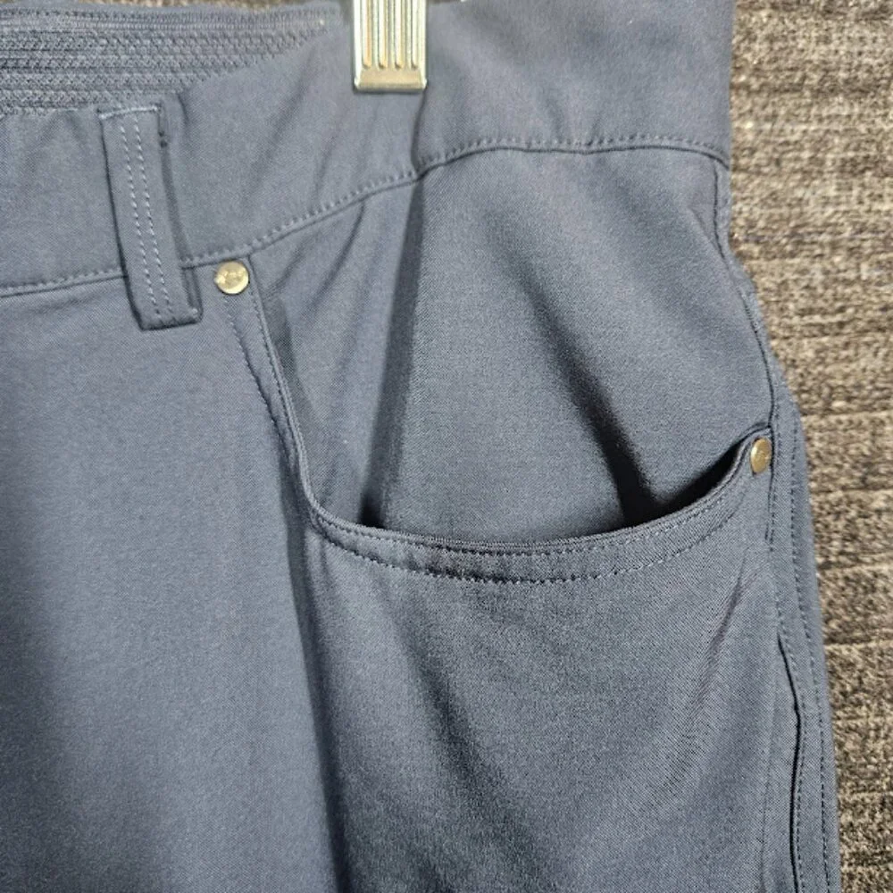 Men's Golf Pants 36x32 Navy 5-Pocket Performance Flat Front Greg‎ Norman